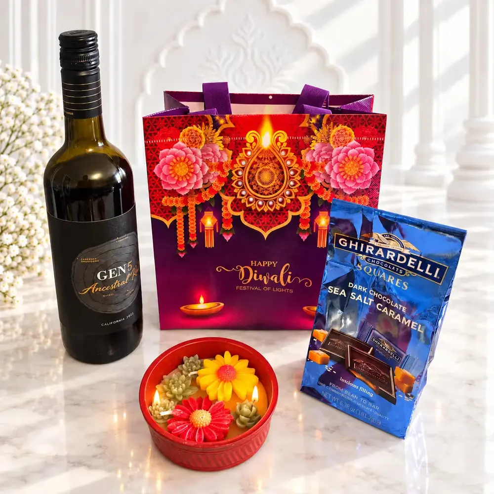 Wine, Ghirardelli & Scented Candle