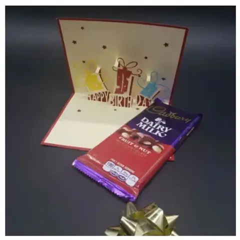 Dairy Milk Fruit & Nut with Birthday Card