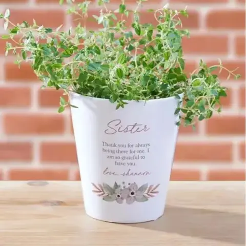Personalized My Sister Mini Flower Pot