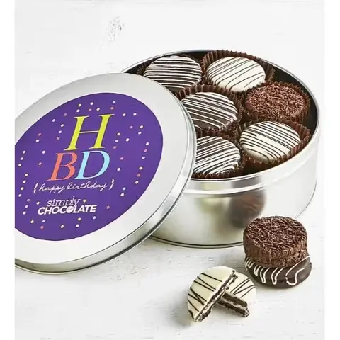 Happy Birthday Belgian Chocolate Oreo Tin