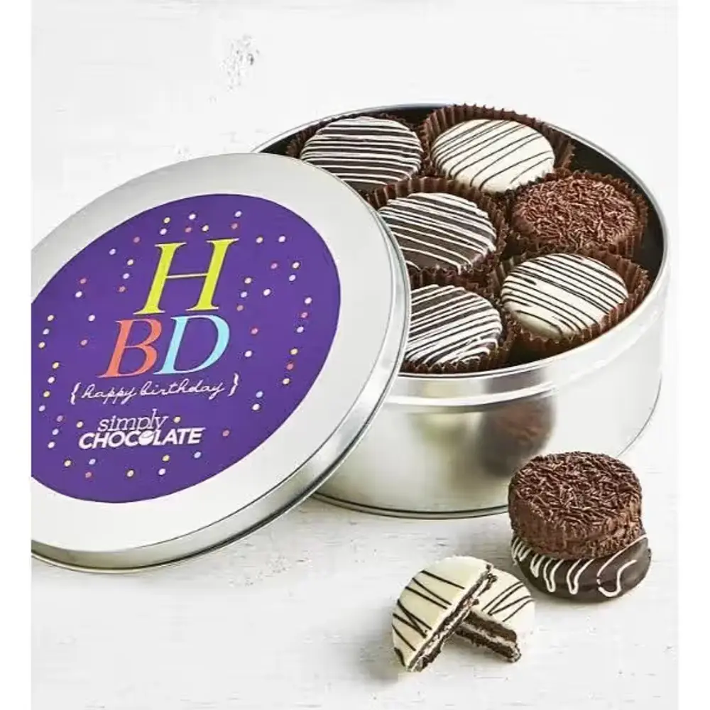 Happy Birthday Belgian Chocolate Oreo Tin
