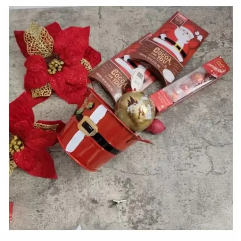 Spilled Santa Chocolate Bucket