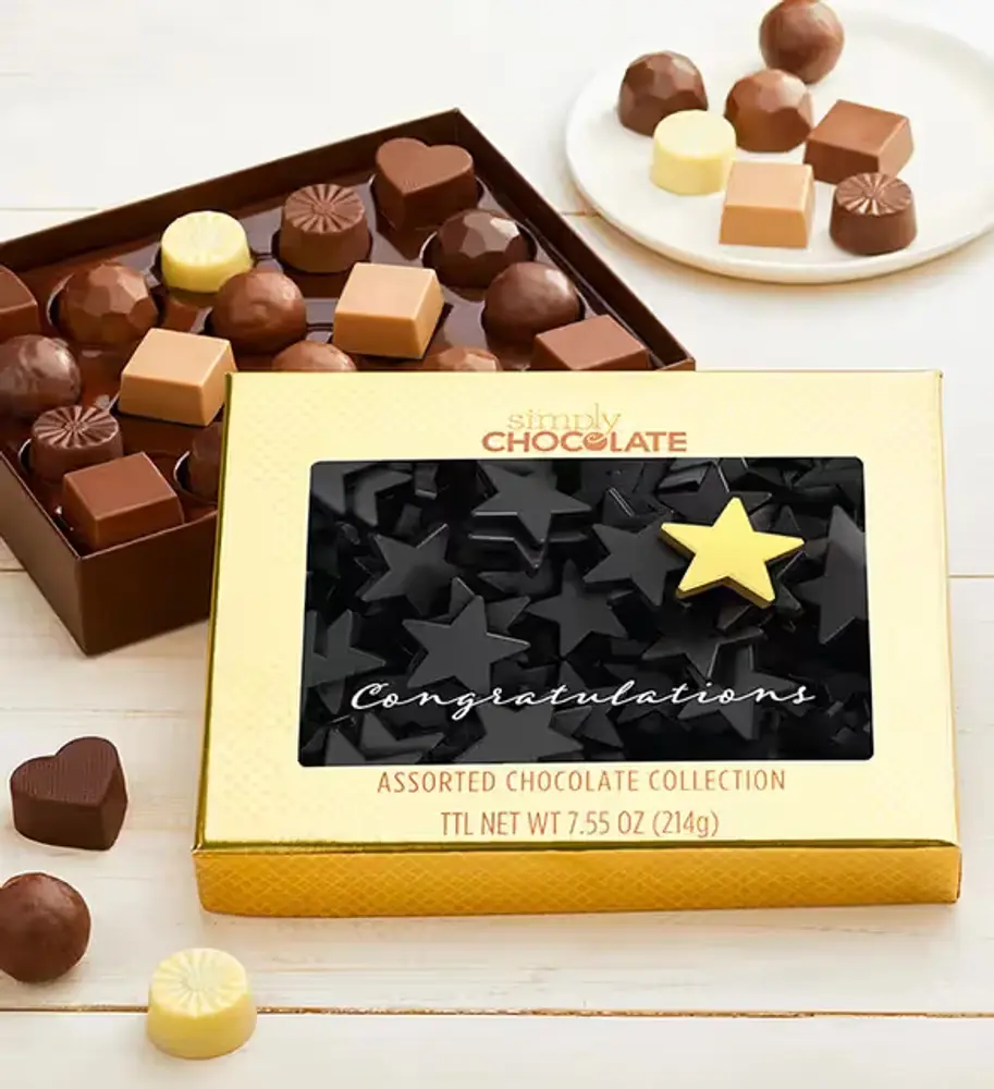 Congratulations Star Truffle Box, 18 Pc