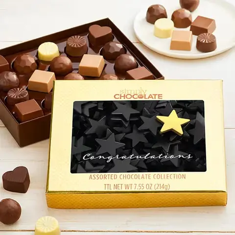 Congratulations Star Truffle Box, 18 Pc