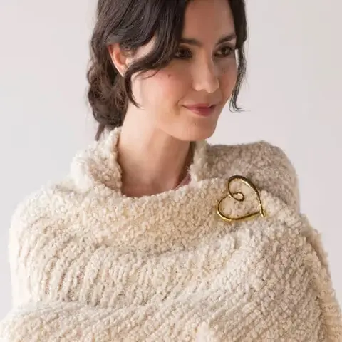 The Giving Shawl with Heart Pin