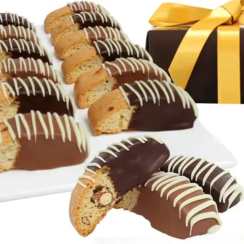 Belgian Chocolate-Dipped Biscotti