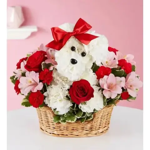 Love Pup Flower Arrangement