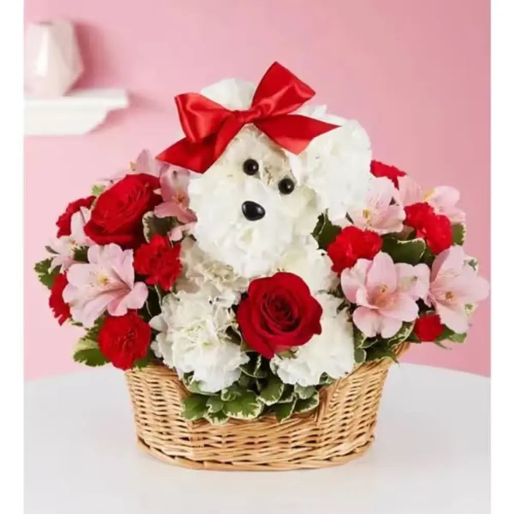 Love Pup Flower Arrangement