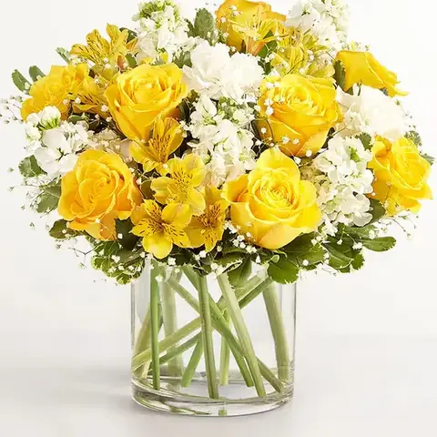 Sunny Yellow & White Bouquet