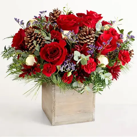 Russet Charm Winter Rose Arrangement