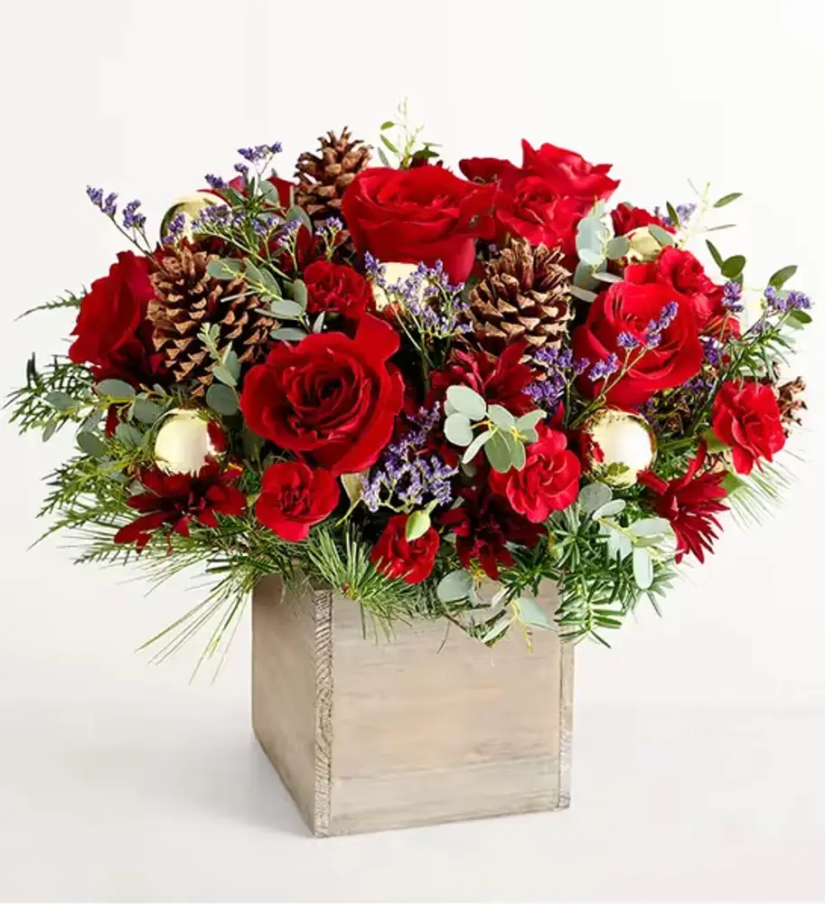 Russet Charm Winter Rose Arrangement