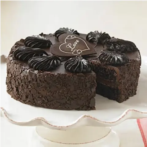Chocolate Mousse Torte with Love Plaque