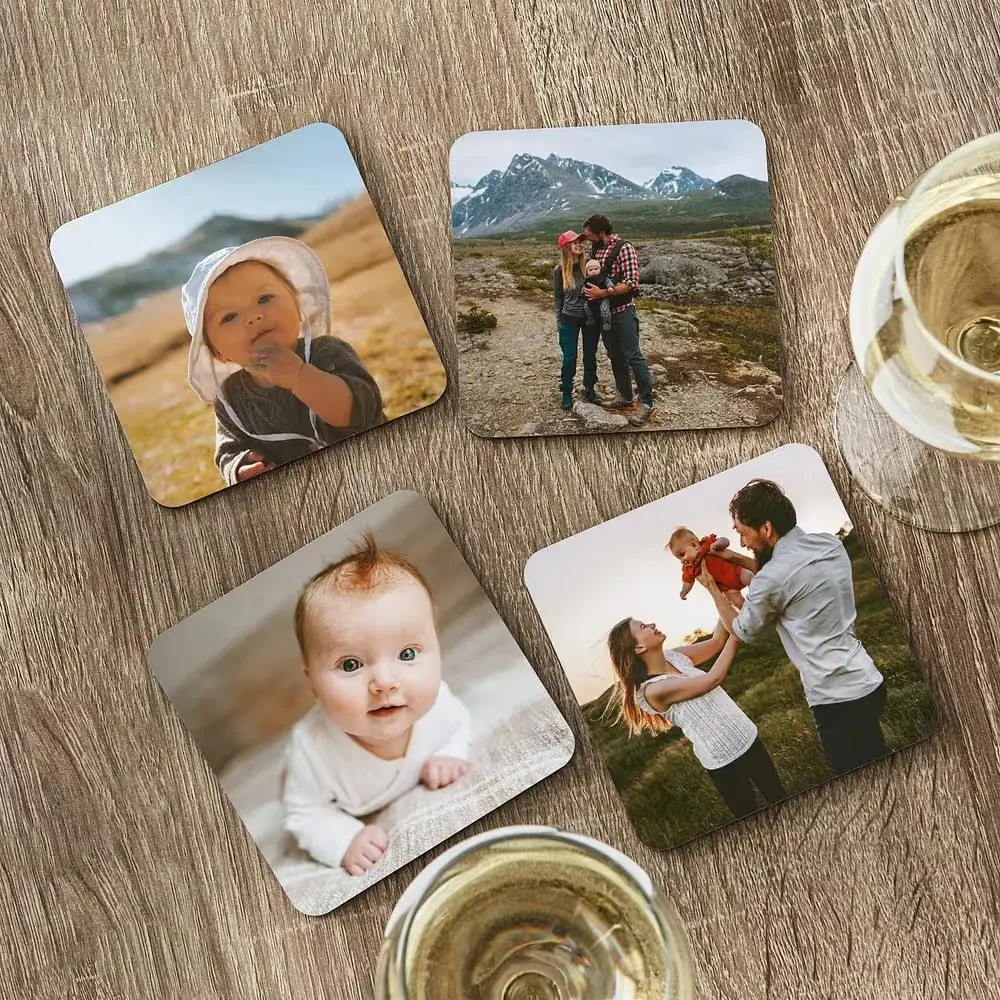 Personalized Photo Wood Coasters