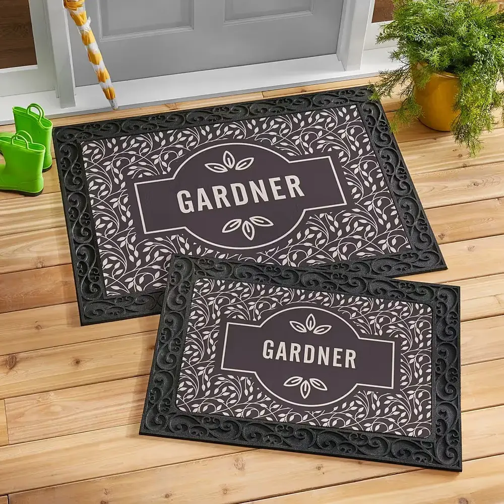 Personalized Vines & Leaves Doormat