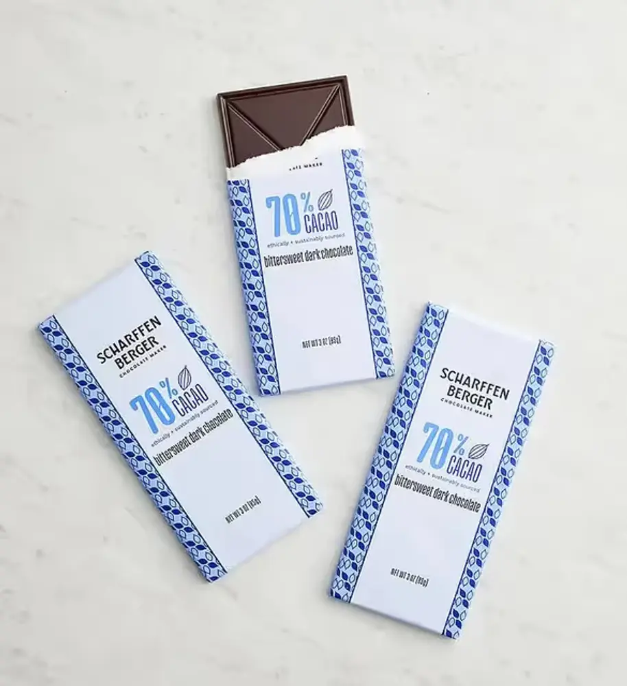 Scharffen Berger 70% Bittersweet Bars, 3 Pack