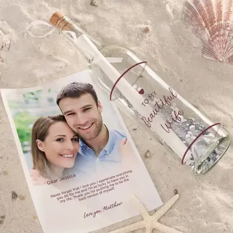 Personalized To My Wife Letter in a Bottle