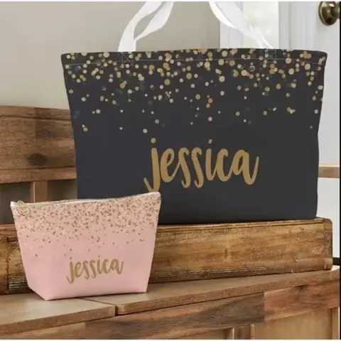 Personalized Sparkling Name Makeup Bag