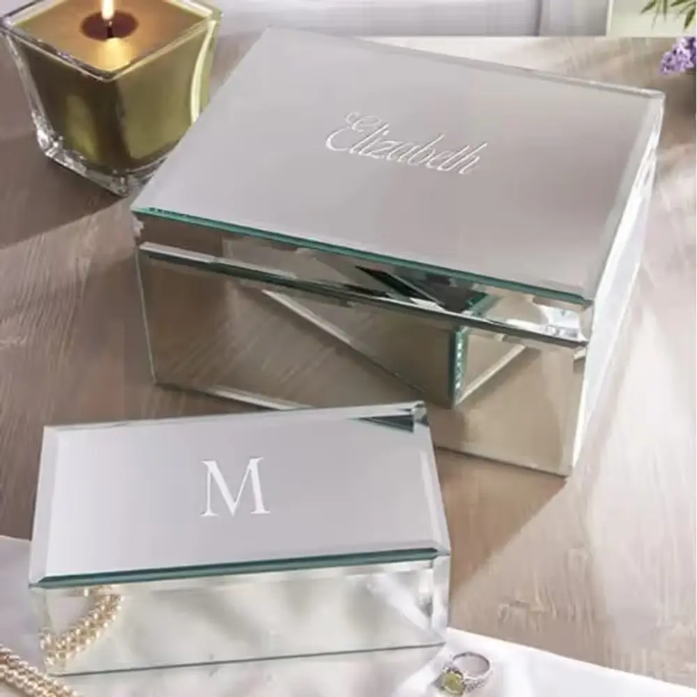 Personalized Mirrored Jewelry Box