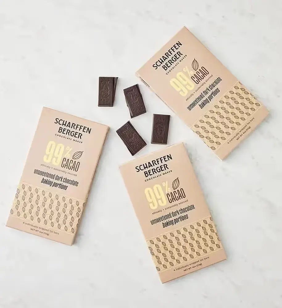 Scharffen Berger 99% Unsweetened Baking Trio