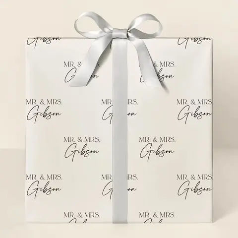Mr. & Mrs. Wedding Wrapping Paper