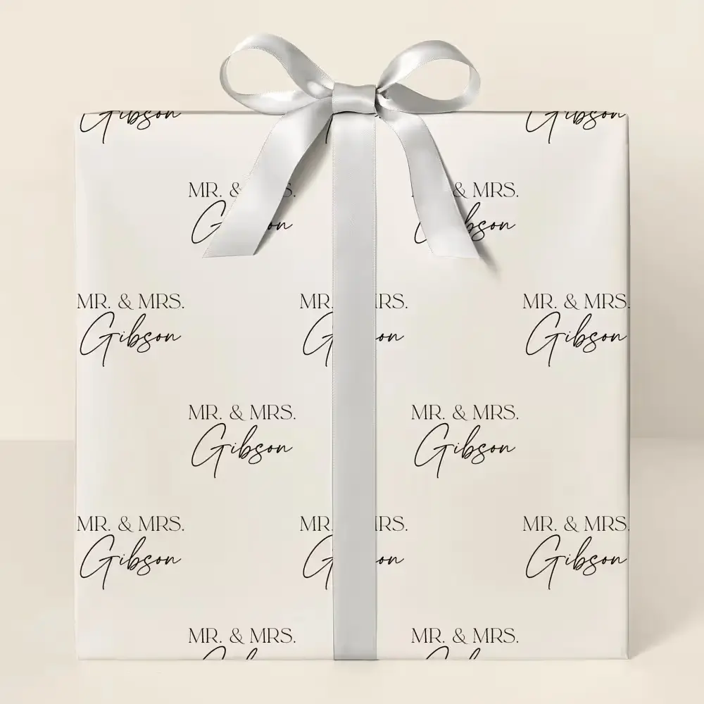 Mr. & Mrs. Wedding Wrapping Paper