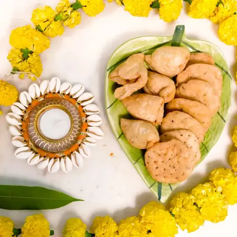 Diwali Snacks & Designer Diya Set