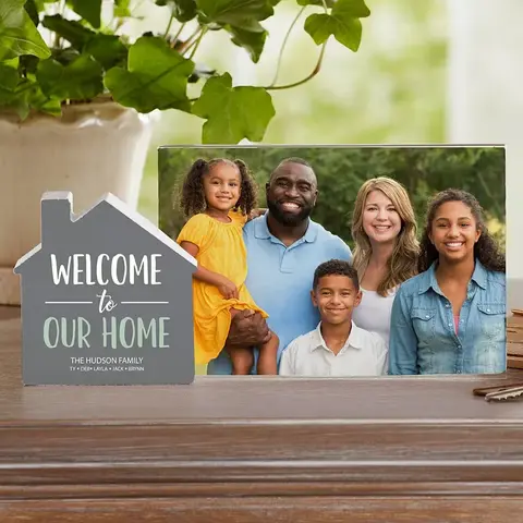 Personalized Family Wood House Frame