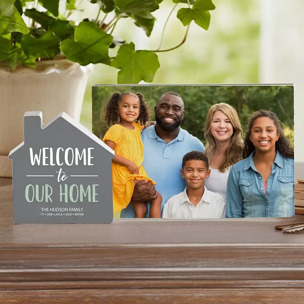 Personalized Family Wood House Frame