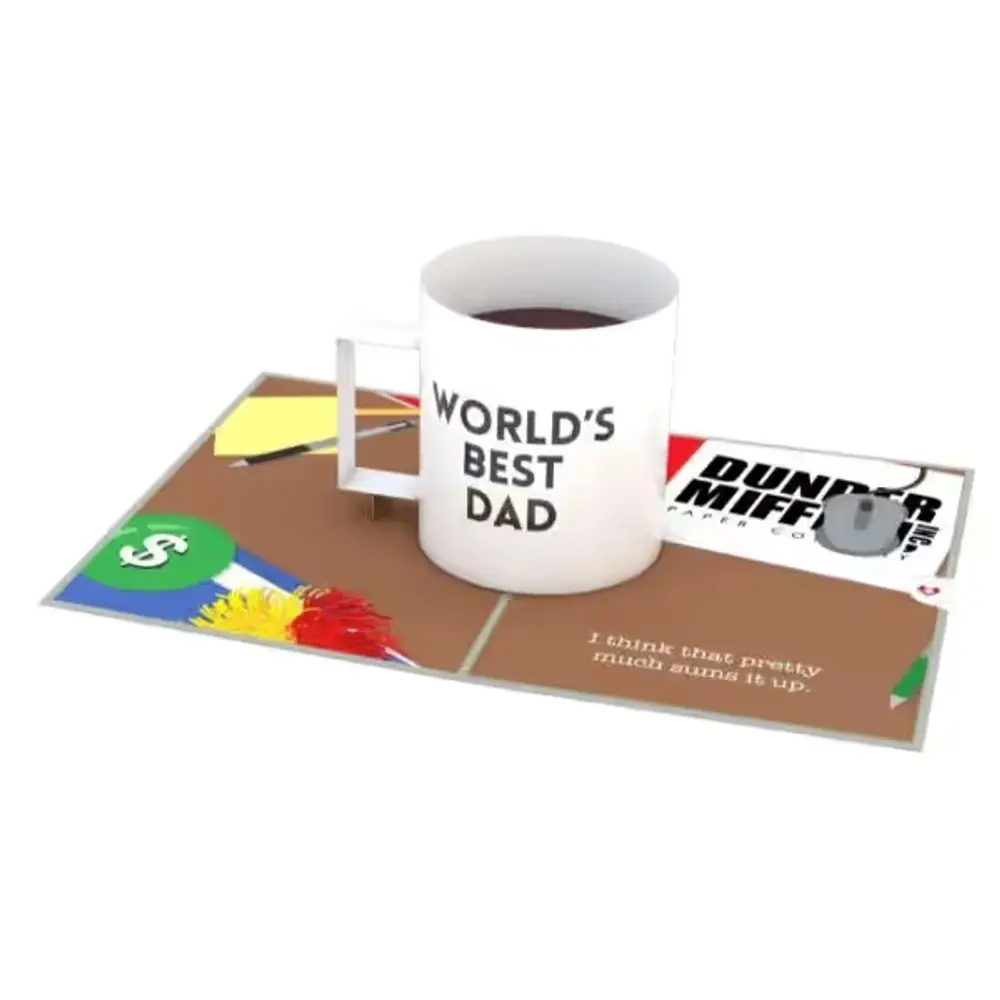 The Office World's Best Dad Pop-Up Card