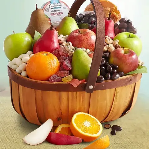 Organic Harvest Fruit & Snack Basket