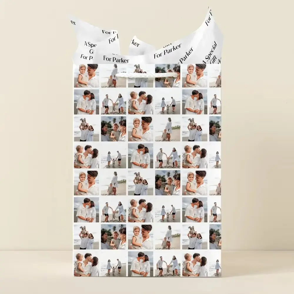 Personalized Photo Mosaic Gift Bag