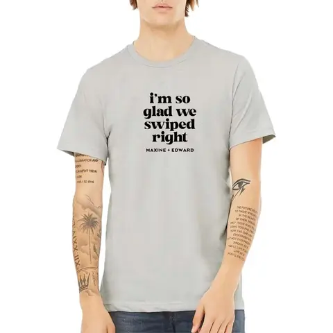 Personalized Swiped Right Couple Tee
