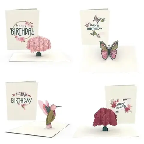 Birthday Garden Pop-Up Notecards, 4 Pack