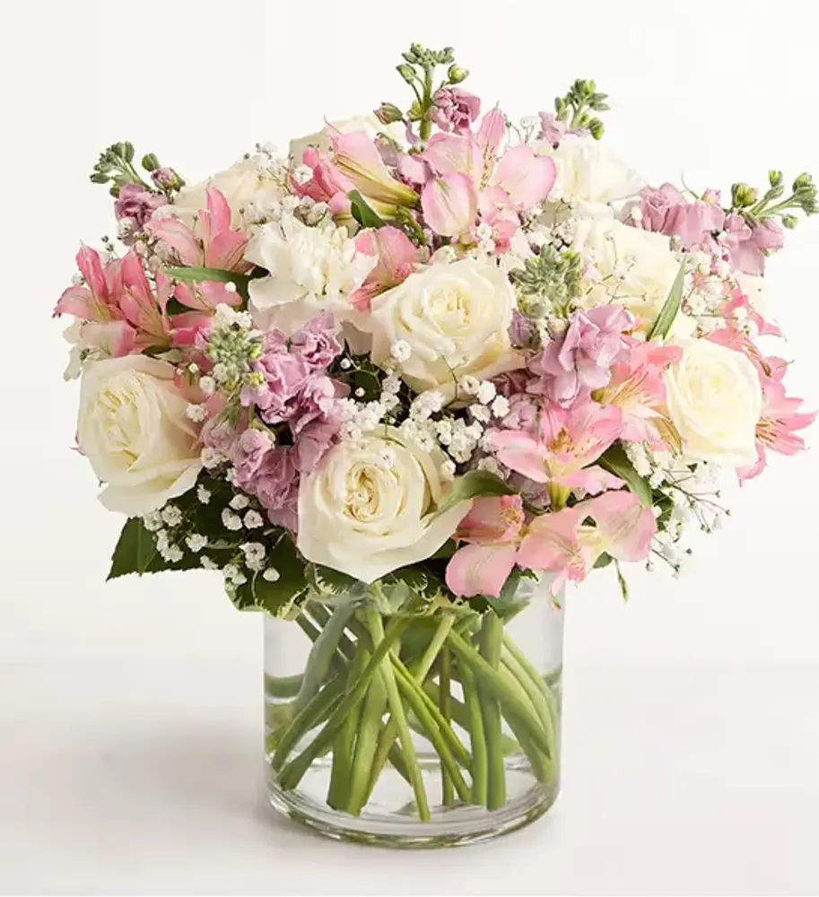 Lavender & White New Baby Girl Flowers