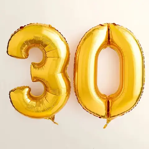 30th Birthday Number Balloon Bouquet