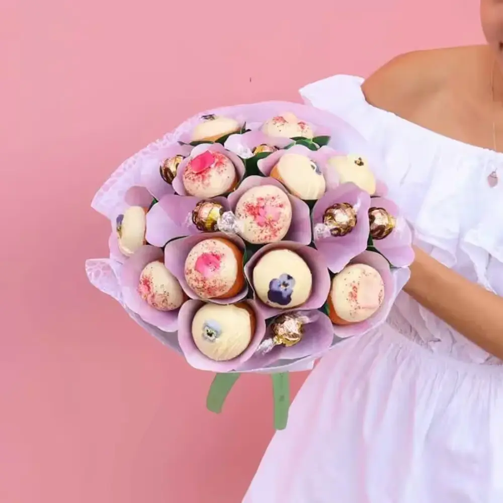 Floral Donut & Lindt Gift Bouquet