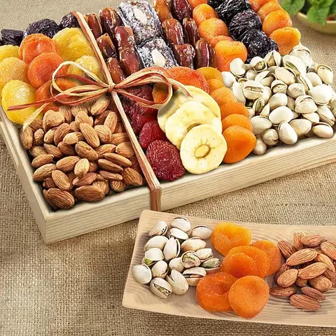 Premium Dried Fruit & Nut Wooden Tray