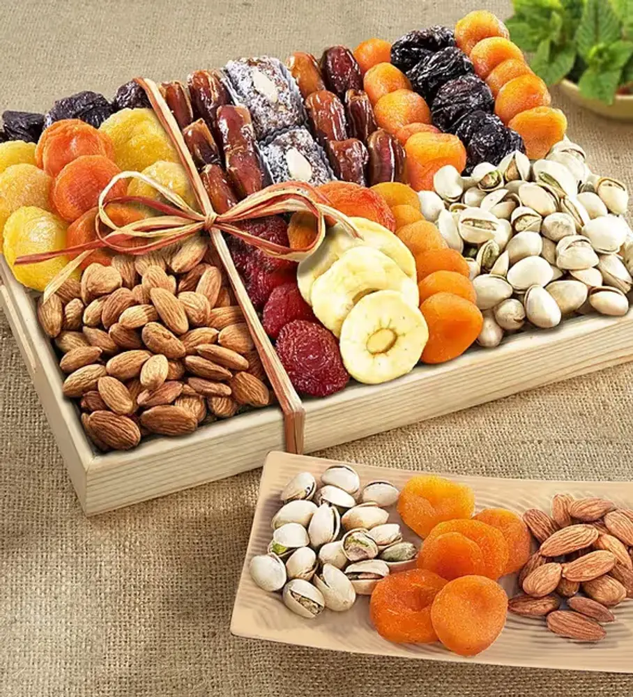 Premium Dried Fruit & Nut Wooden Tray