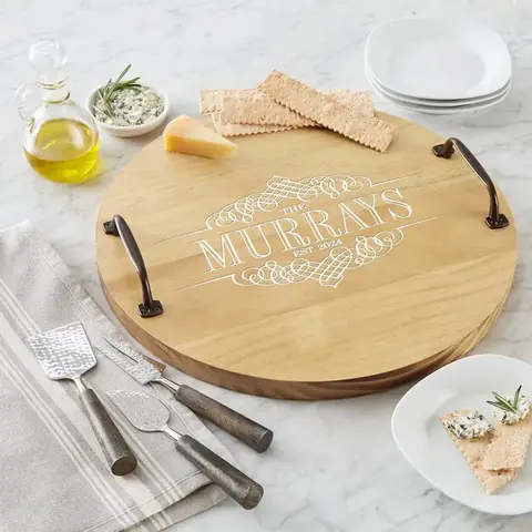 Personalized Family Name Barrel Tray