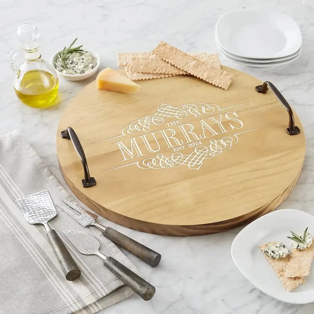 Personalized Family Name Barrel Tray