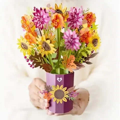 Pop-Up Paper Sunflower Bouquet