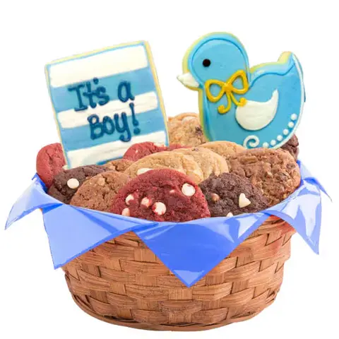 Welcome Baby Boy Cookie Basket