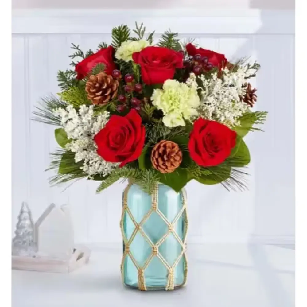 So Very Merry Macramé Jar Bouquet
