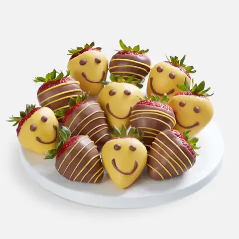 Smiley Face Chocolate-Dipped Strawberries