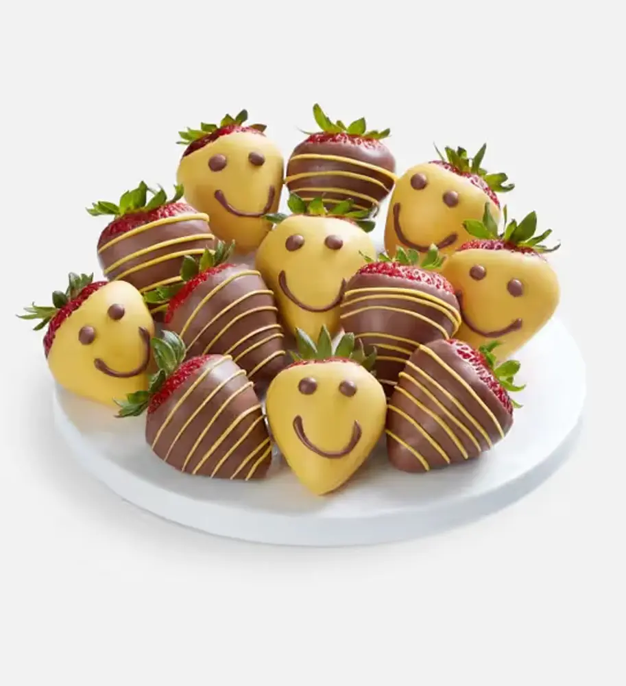 Smiley Face Chocolate-Dipped Strawberries