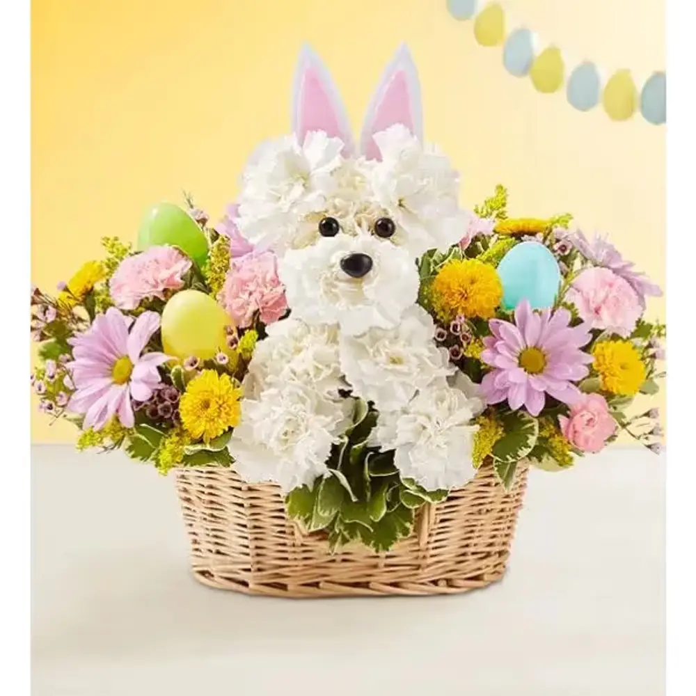 Hoppy Easter Puppy Arrangement