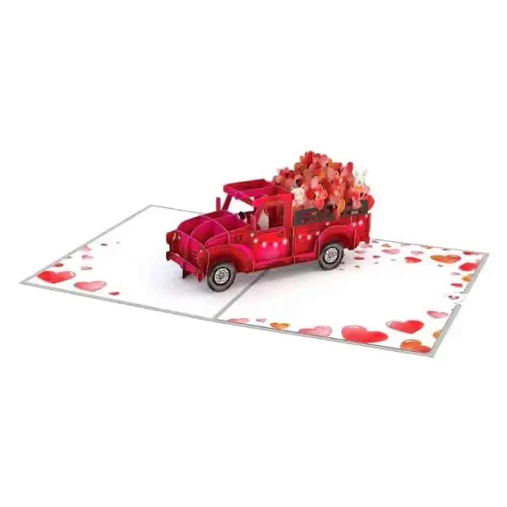Love Delivery Truck Pop-Up Card