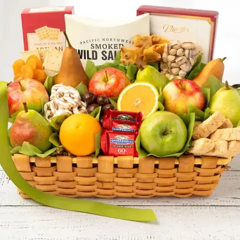 Kosher Fruit & Sweet Treats Basket