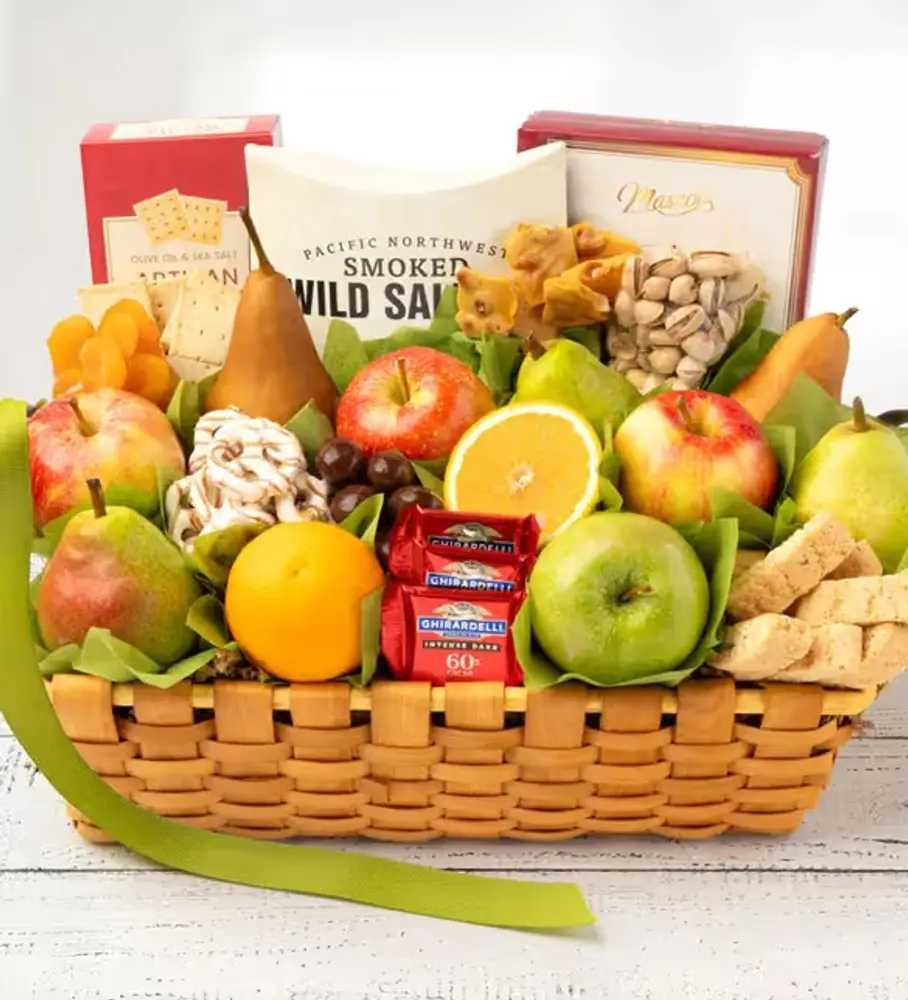 Kosher Fruit & Sweet Treats Basket