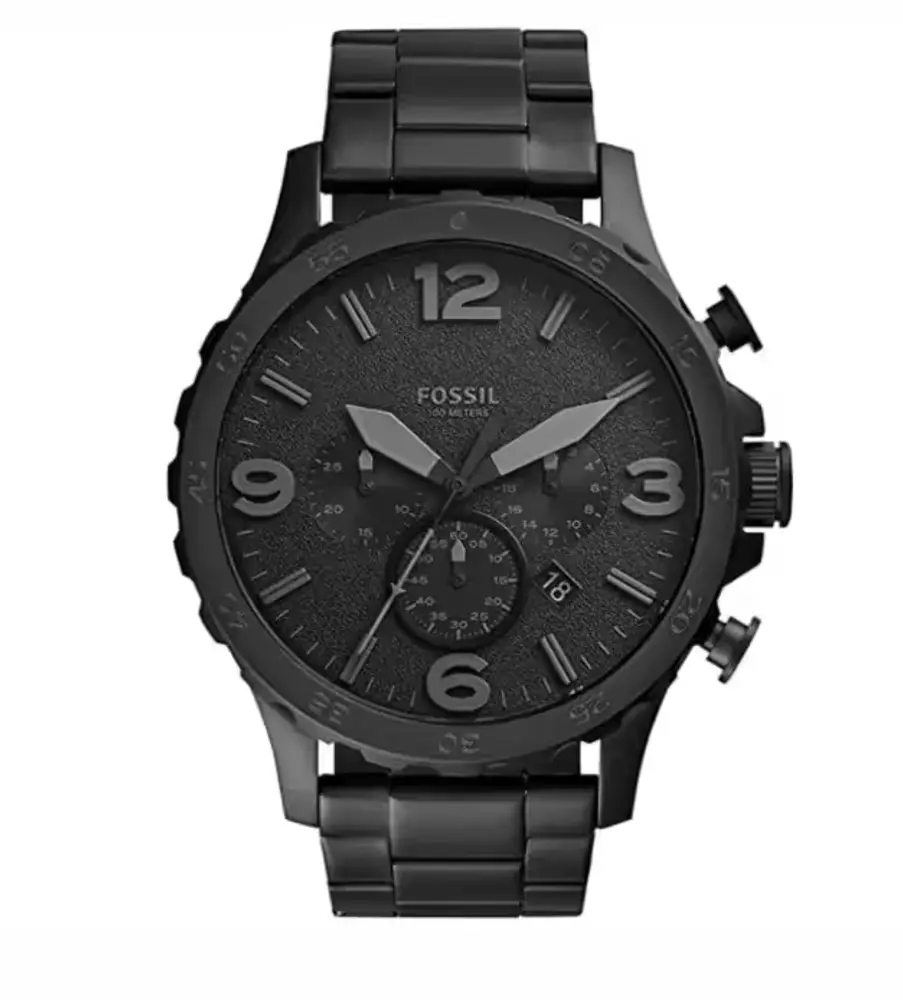 Fossil Nate Black Stainless Steel Watch